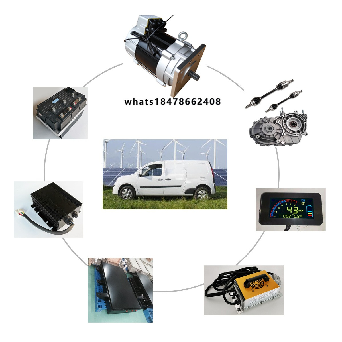 Ev Electric Motor Conversion Kit Car - محرك كهربائي 15 كيلو واط، طقم