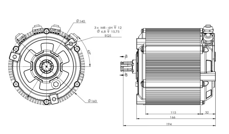 Mid Drive Motor Kit 72V 5000W - مجموعة محرك SiAECOSYS D133A-65 بقوة 5000
