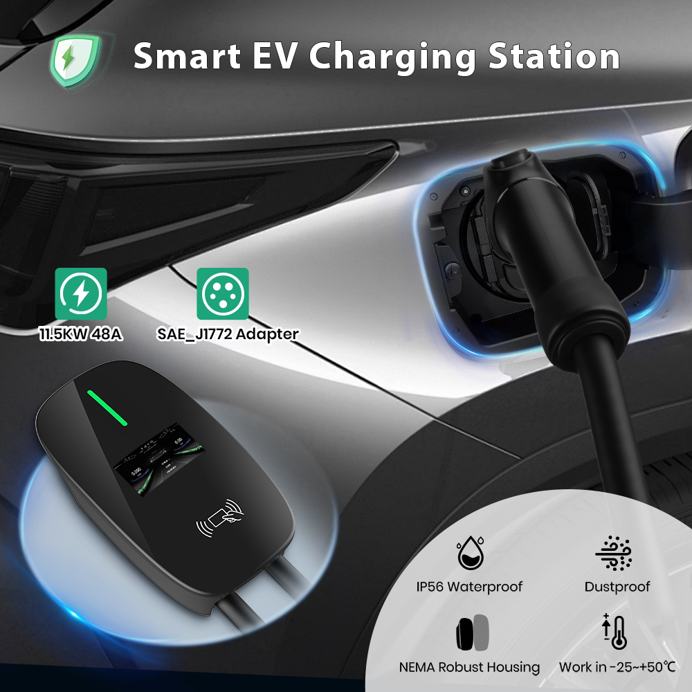 شاحن سيارات كهربائية من جونسون - مراجعة J1772 Evse 32A Level 2 Charger وسعره