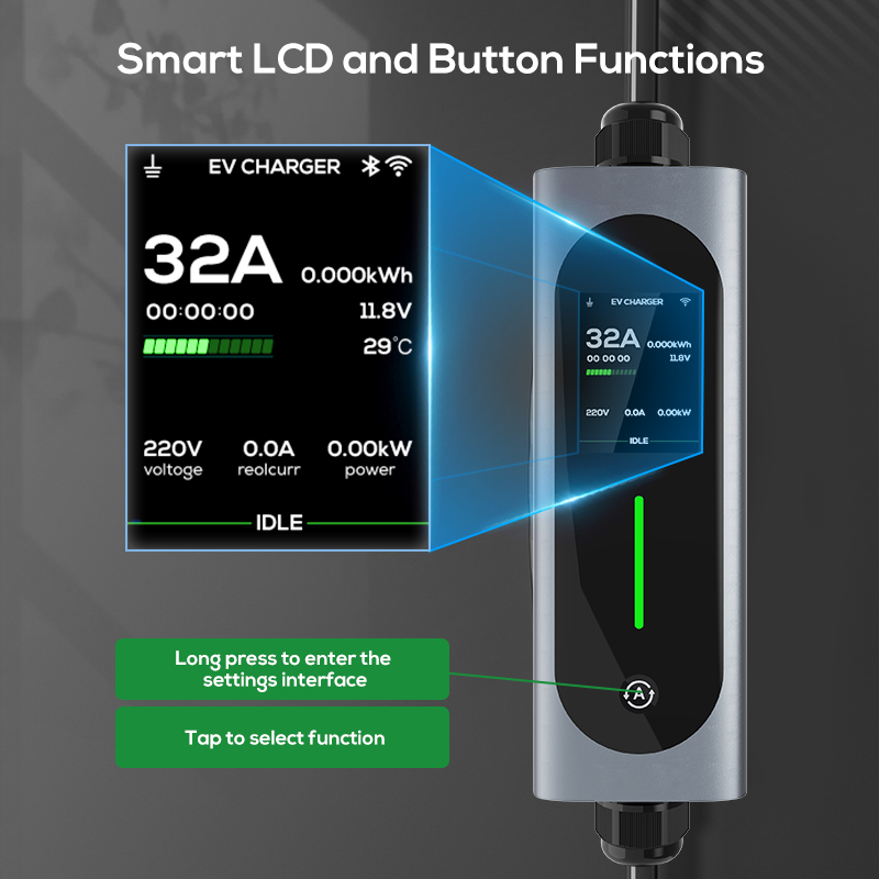 شاحن سيارة كهربائية محمول من O - مراجعة Type 2 Portable Ev Charger 11Kw Cee وسعره
